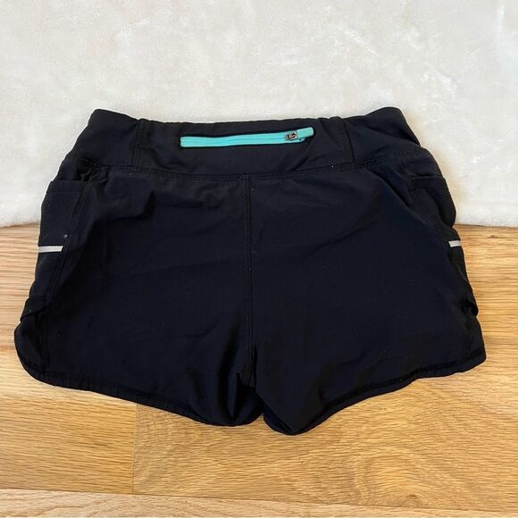 Athleta girl black shorts size small 7 athletic gym workout cheer practice - Picture 1 of 5